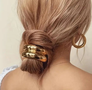 Metal Brushed Hair Rope / Hair Band | Pack of 3